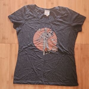 Graphic Print Women's Black T-Shirt